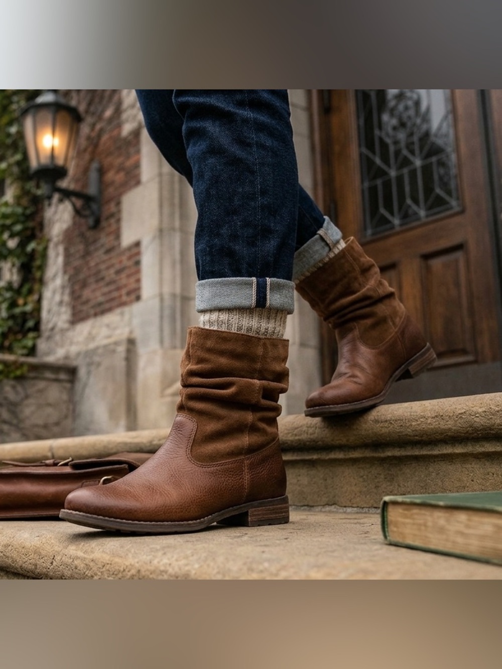 🌟 RARE Patagonia Addie Slouch Boots Brown Leather Suede Gorpcore 6.5 75775